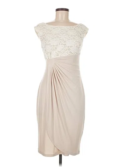 Pre-owned Connected Apparel Cocktail Dress In White