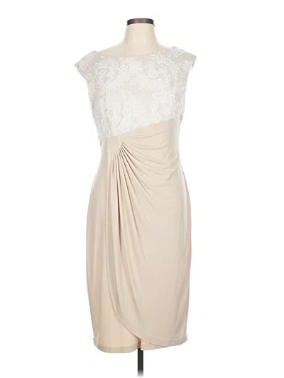 Pre-owned Connected Apparel Cocktail Dress In White