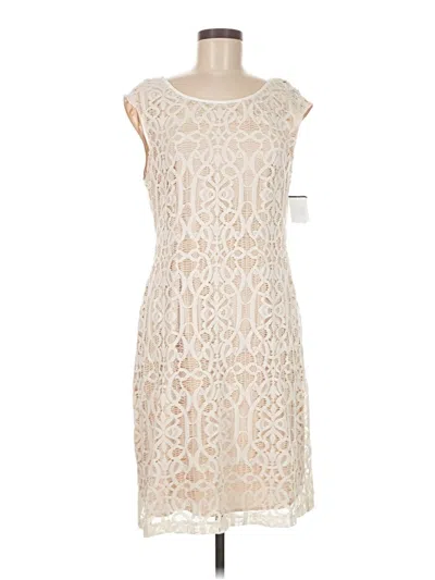 Pre-owned Connected Apparel Cocktail Dress In White