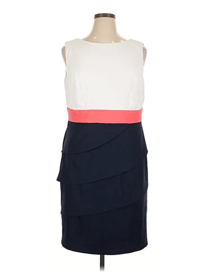 Pre-owned Connected Apparel Cocktail Dress In White