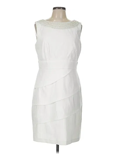 Pre-owned Connected Apparel Cocktail Dress In White