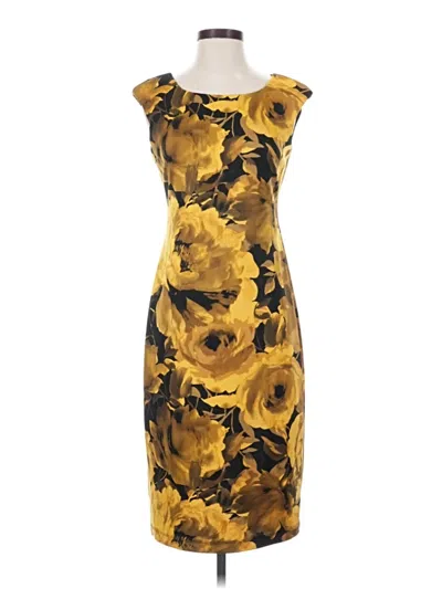 Pre-owned Connected Apparel Cocktail Dress In Yellow