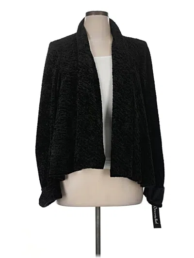 Pre-owned Connected Apparel Faux Fur Jacket In Black