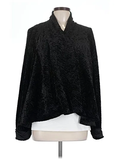 Pre-owned Connected Apparel Faux Fur Jacket In Black
