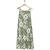 Connected Apparel Floral Lace Back Sleeveless Midi Dress
