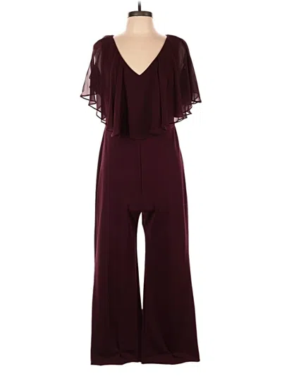 Pre-owned Connected Apparel Jumpsuit In Burgundy