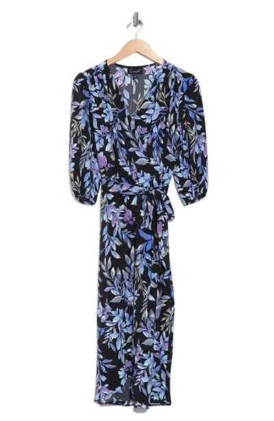 Connected Apparel Midi Wrap Dress