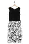 Connected Apparel Mixed Media Dress