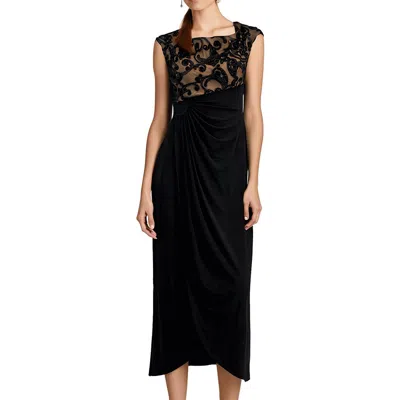 Connected Apparel Petites Womens Mesh Inset Polyester Evening Dress