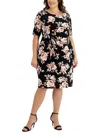 CONNECTED APPAREL PLUS WOMENS OFFICE KNEE-LENGTH SHEATH DRESS
