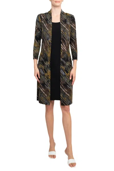 CONNECTED APPAREL TGL70975 SHORT COCKTAIL JACKET KNEE LENGTH DRESS