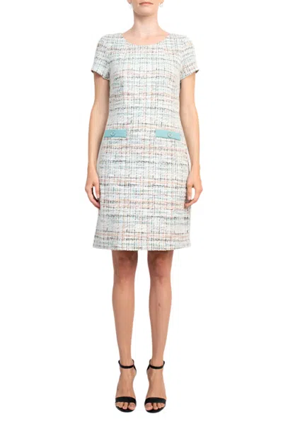Connected Apparel Tht37459m Short Cocktail Pocket Dress In Multi