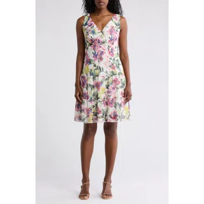 Connected Apparel Tiered Chiffon Dress