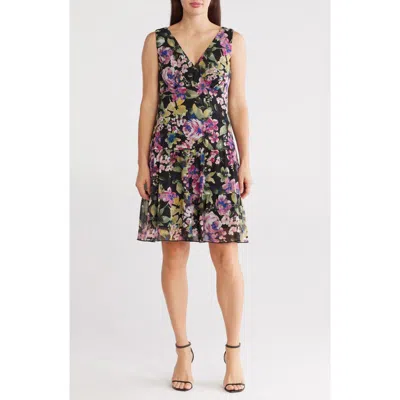 Connected Apparel Tiered Chiffon Dress In Berry