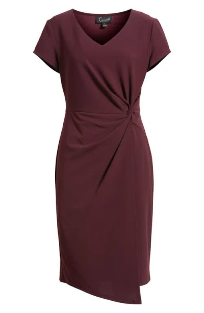 Connected Apparel Twist Detail Asymmetric Hem Dress
