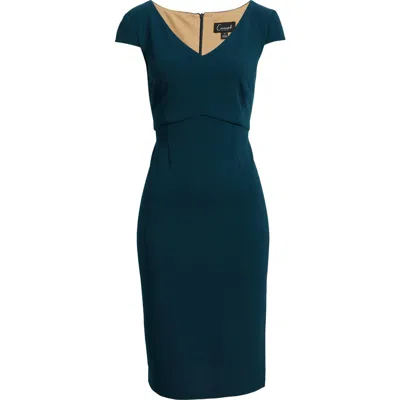 Connected Apparel V-neck Sheath Dress