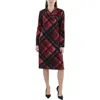 Connected Apparel Womens Button Knit Sweaterdress In Pink