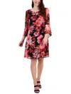 CONNECTED APPAREL WOMENS CHIFFON COCKTAIL AND PARTY DRESS