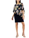 Connected Apparel Womens Chiffon Mini Dress In Multi