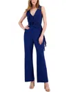 CONNECTED APPAREL WOMENS RUFFLED SLEEVELESS JUMPSUIT