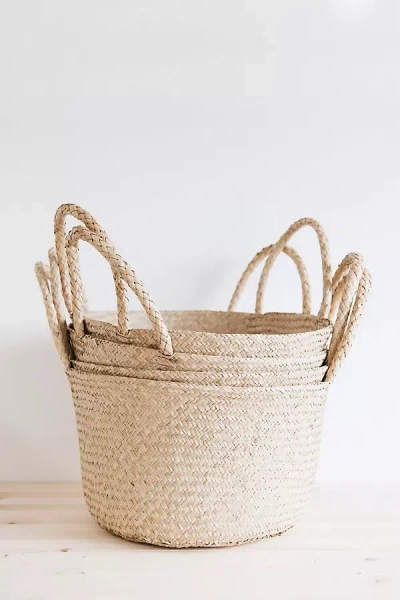 Connected Goods Benny Floor Basket In Neutral