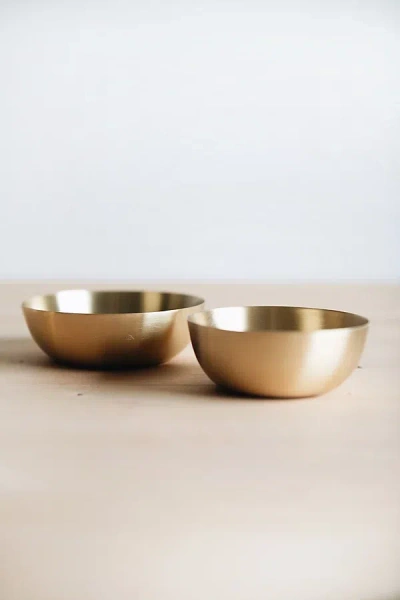 Connected Goods Brass Bowl Set In Gold