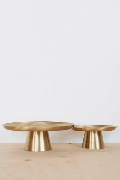 Connected Goods Brass Cake Stand In Brown