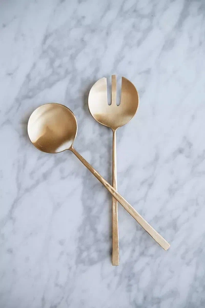 Connected Goods Brass Serving Set In Gold