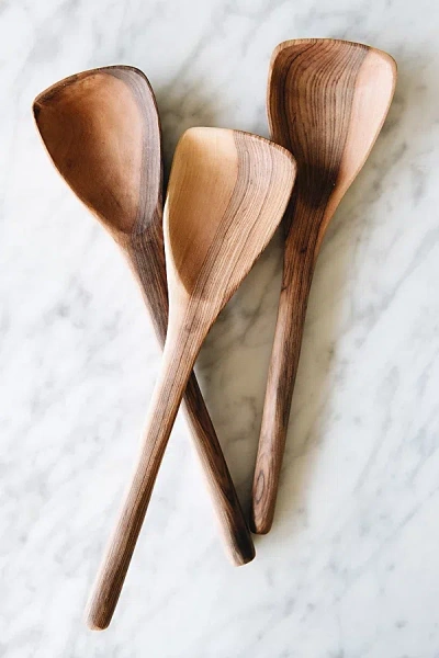 Connected Goods Flat Top Wooden Spoon In Brown