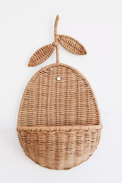 Connected Goods Lemon Wall Basket In Neutral