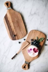 CONNECTED GOODS OLIVE WOOD CHEESE BOARD AND KNIFE