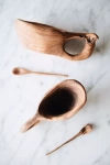 CONNECTED GOODS OLIVE WOOD SPICE BOWL AND SPOON