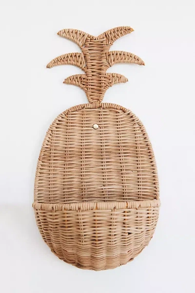 Connected Goods Pineapple Wall Basket In Neutral