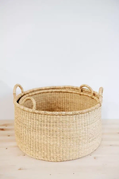 Connected Goods Poppy Floor Basket In Neutral