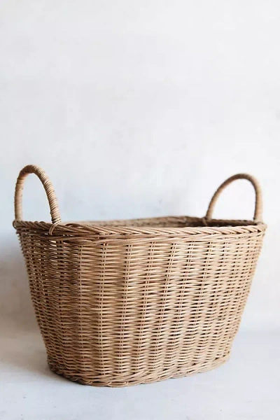 Connected Goods Rue Rattan Storage Basket In Brown