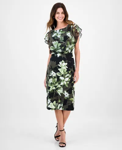 Connected Women's Chiffon-bodice A-line Dress
