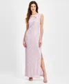 CONNECTED WOMEN'S LACE CUTOUT CAP-SLEEVE GOWN