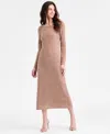 Connected Women's Long-sleeve Slip Lace Maxi Dress In Multi