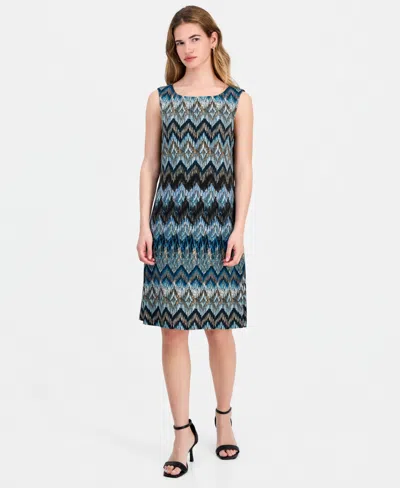 Connected Women's Round-neck Sleeveless Sheath Dress In Multi