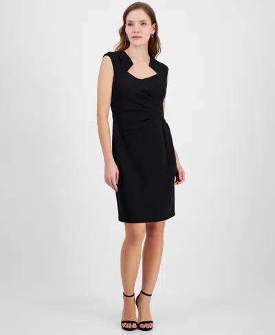 Connected Women's Ruched Sheath Dress In Gold
