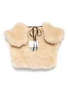 Conner Ives Cropped Cape In Brown