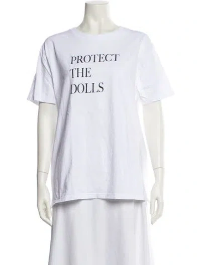 Pre-owned Conner Ives Graphic Print Crew Neck T-shirt In White