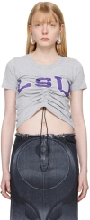 Conner Ives Gray Cinch T-shirt In Grey