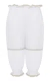 Conner Ives Lace-trimmed Cotton Bloomers In White
