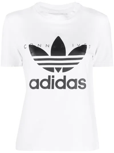 Conner Ives Logo-print Cotton T-shirt In White
