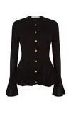Conner Ives Metallic Knit Cardigan In Animal Print