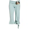 Conner Ives Mother-of-pearl Shell Belt Capri Pants