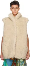 Conner Ives Off-white Chubby Vest In Cream