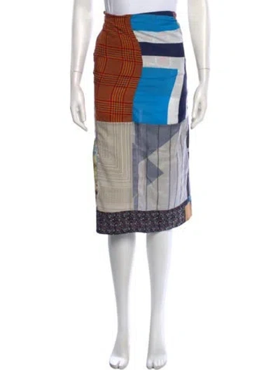 Pre-owned Conner Ives Patterned Midi Length Skirt In Blue
