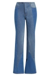 Conner Ives Reconstituted Bootcut Jeans In Denim